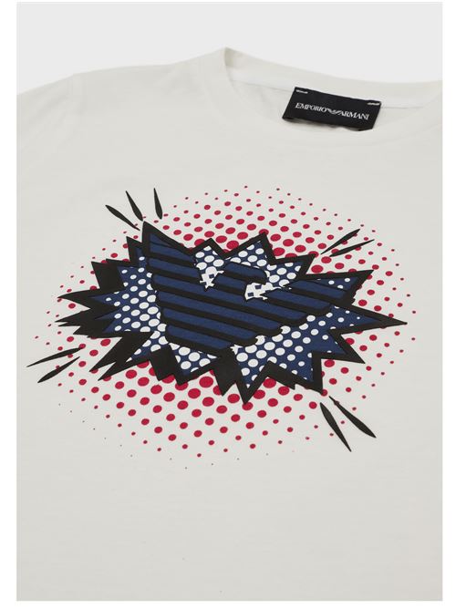 T-shirt, bambino, con stampa. EMPORIO ARMANI | 3R4TJ6 3J52Z0101